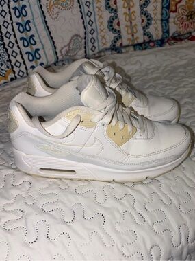 Nike Women’s White and Cream Air Max Sneakers
